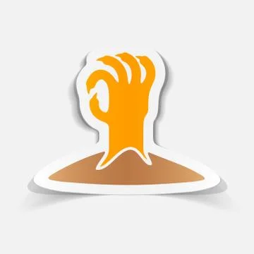 Realistic design element: hand Illustrazione stock