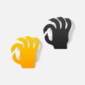 Realistic design element: hand Stock Illustration