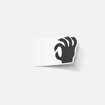 Realistic design element: hand Illustrazione stock
