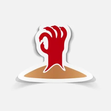 Realistic design element: hand Illustrazione stock