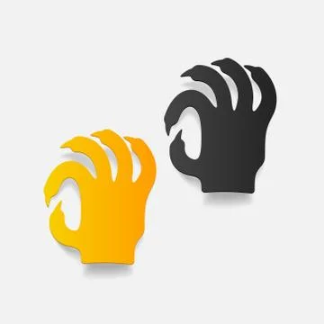Realistic design element: hand Stock Illustration