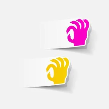 Realistic design element: hand Illustrazione stock