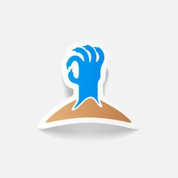 Realistic design element: hand Illustrazione stock