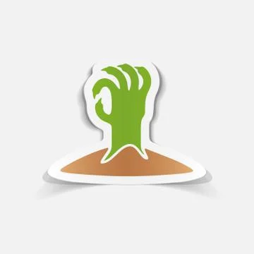 Realistic design element: hand Illustrazione stock