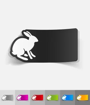 Realistic design element. hare Stock-Illustration