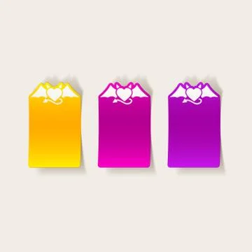 Realistic design element: heart devil Stock Illustration