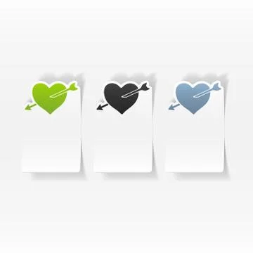 Realistic design element: heart 스톡 일러스트