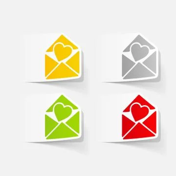 Realistic design element: heart Stock Illustration