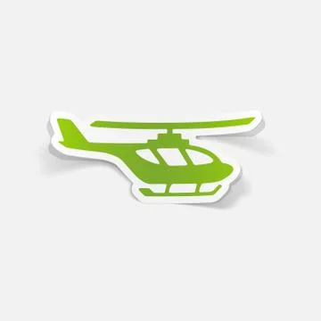 Realistic design element: helicopter Stock Illustration
