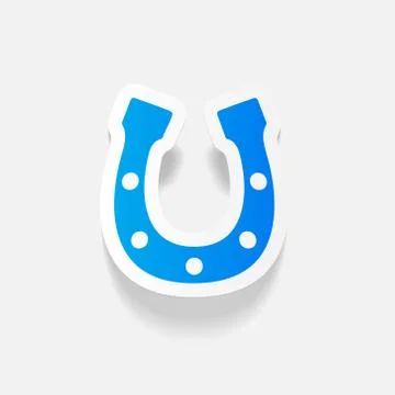 Realistic design element: horseshoe Stock Illustration