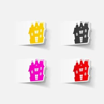 Realistic design element: house 스톡 일러스트