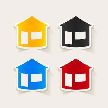 Realistic design element: house Stock Illustration