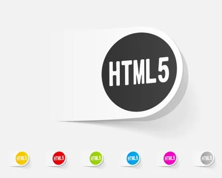 Realistic design element. HTML5 스톡 일러스트