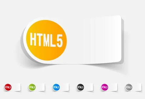 Realistic design element. HTML5 Stockillustratie