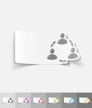 Realistic design element. interaction ikon Illustrazione stock