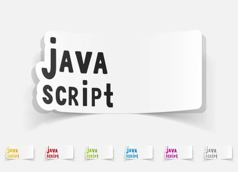 Realistic design element. java script Stock Illustration