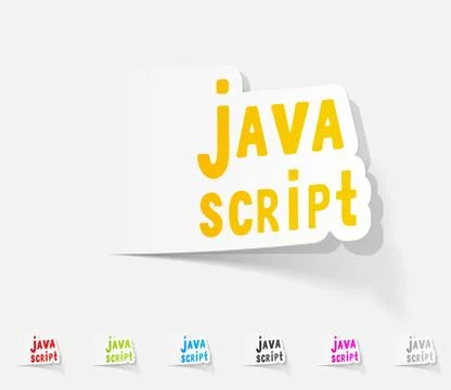 Realistic design element. java script Stock Illustration