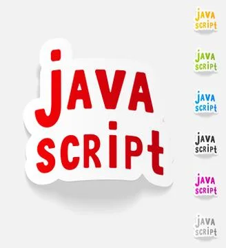 Realistic design element. java script Stock Illustration