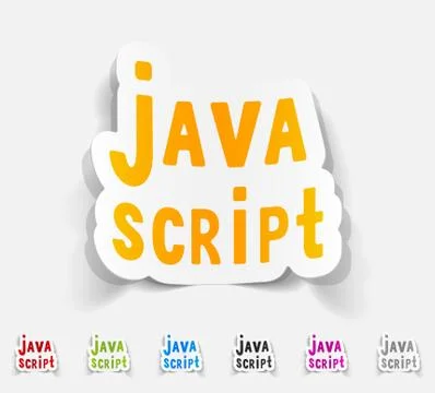 Realistic design element. java script Stock Illustration