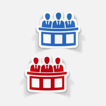 Realistic design element. jurors Stock Illustration