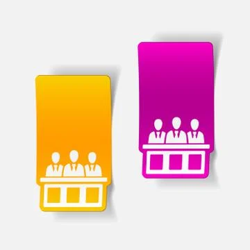 Realistic design element. jurors Stock Illustration