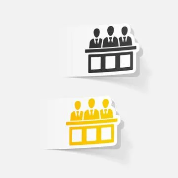 Realistic design element. jurors Stock Illustration