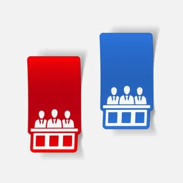Realistic design element. jurors Stock Illustration