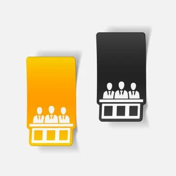 Realistic design element. jurors Stock Illustration
