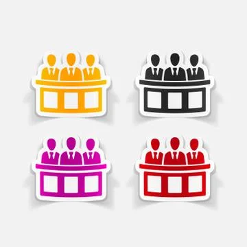 Realistic design element. jurors Stock Illustration