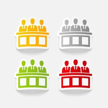 Realistic design element. jurors Stock Illustration