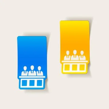 Realistic design element. jurors Stock Illustration