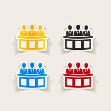Realistic design element. jurors Stock Illustration