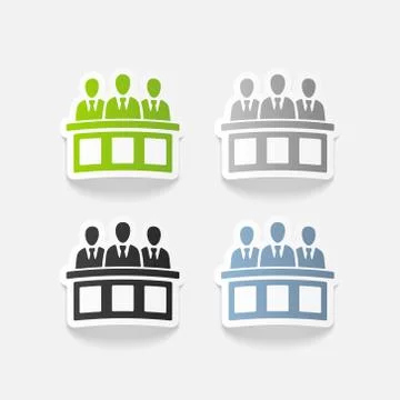 Realistic design element. jurors Stock Illustration