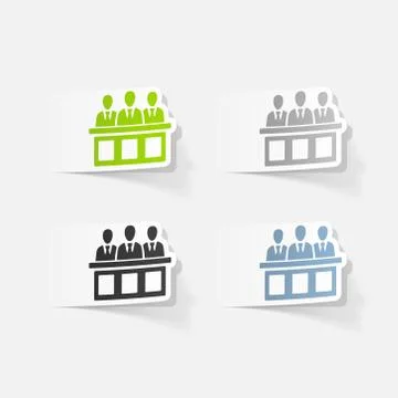 Realistic design element. jurors Stock Illustration