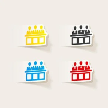 Realistic design element. jurors Stock Illustration