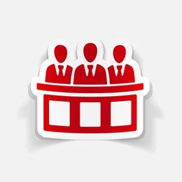 Realistic design element. jurors Stock Illustration