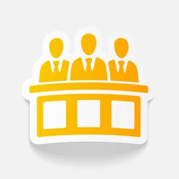 Realistic design element. jurors Stock Illustration