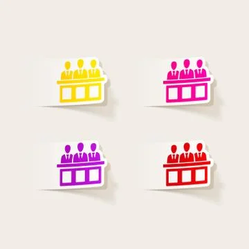 Realistic design element. jurors Stock Illustration