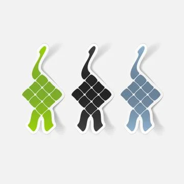 Realistic design element: ketupat Stock Illustration
