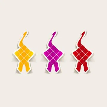 Realistic design element: ketupat Illustrazione stock