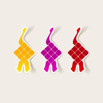 Realistic design element: ketupat Stock Illustration
