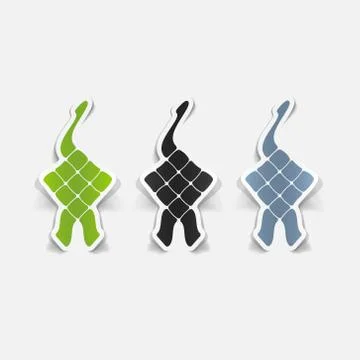 Realistic design element: ketupat Illustrazione stock
