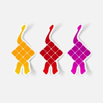 Realistic design element: ketupat Illustrazione stock