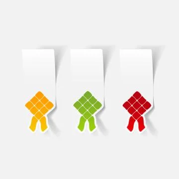 Realistic design element: ketupat 스톡 일러스트