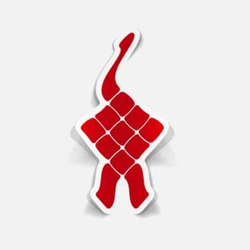 Realistic design element: ketupat イラスト素材