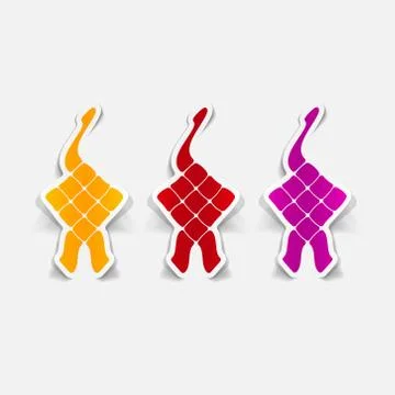 Realistic design element: ketupat Illustrazione stock