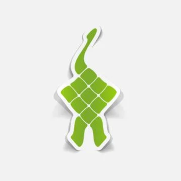 Realistic design element: ketupat Illustrazione stock