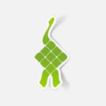 Realistic design element: ketupat Stock Illustration