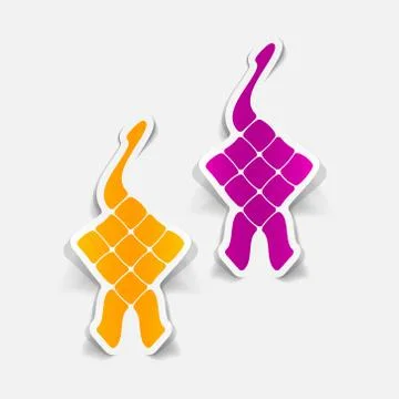 Realistic design element: ketupat Illustrazione stock