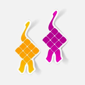 Realistic design element: ketupat イラスト素材